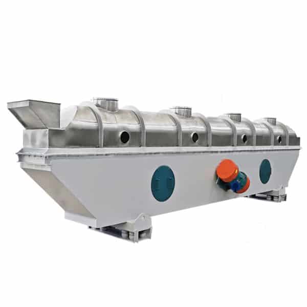 Continuous fluid bed dryer for chicken mushroom essence